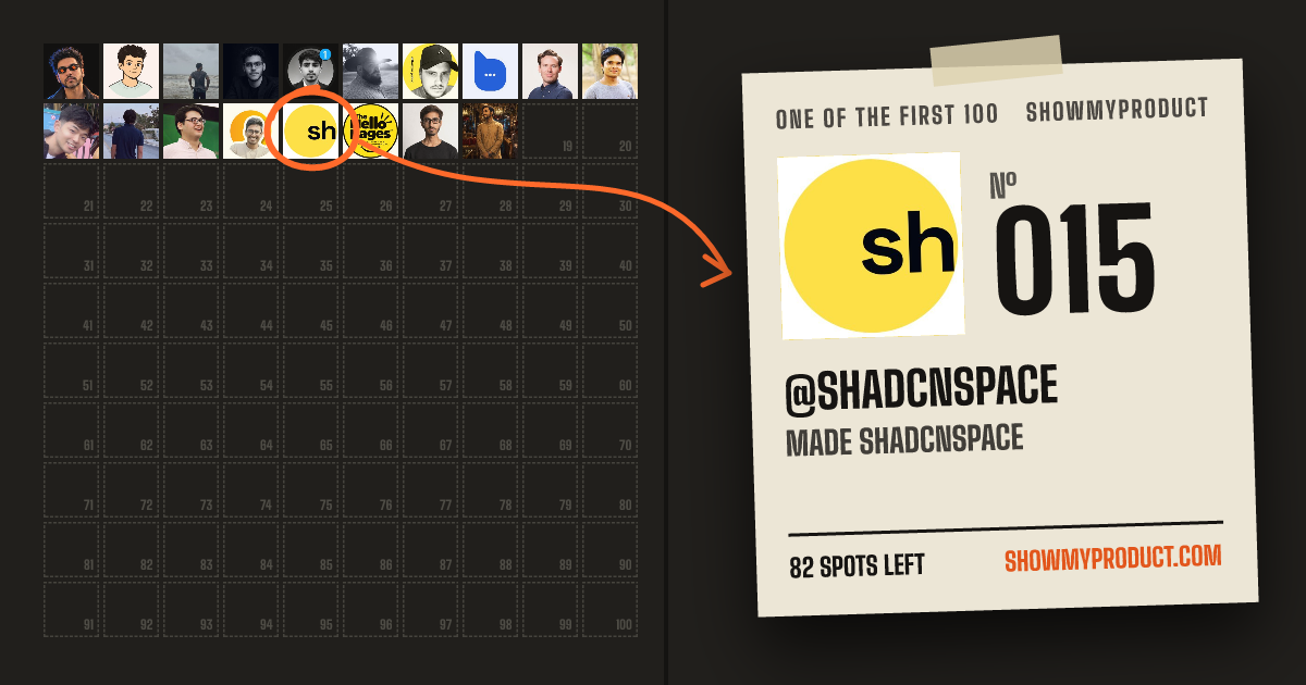 №015 of the First 100: @ShadcnSpace, circled in the class photo