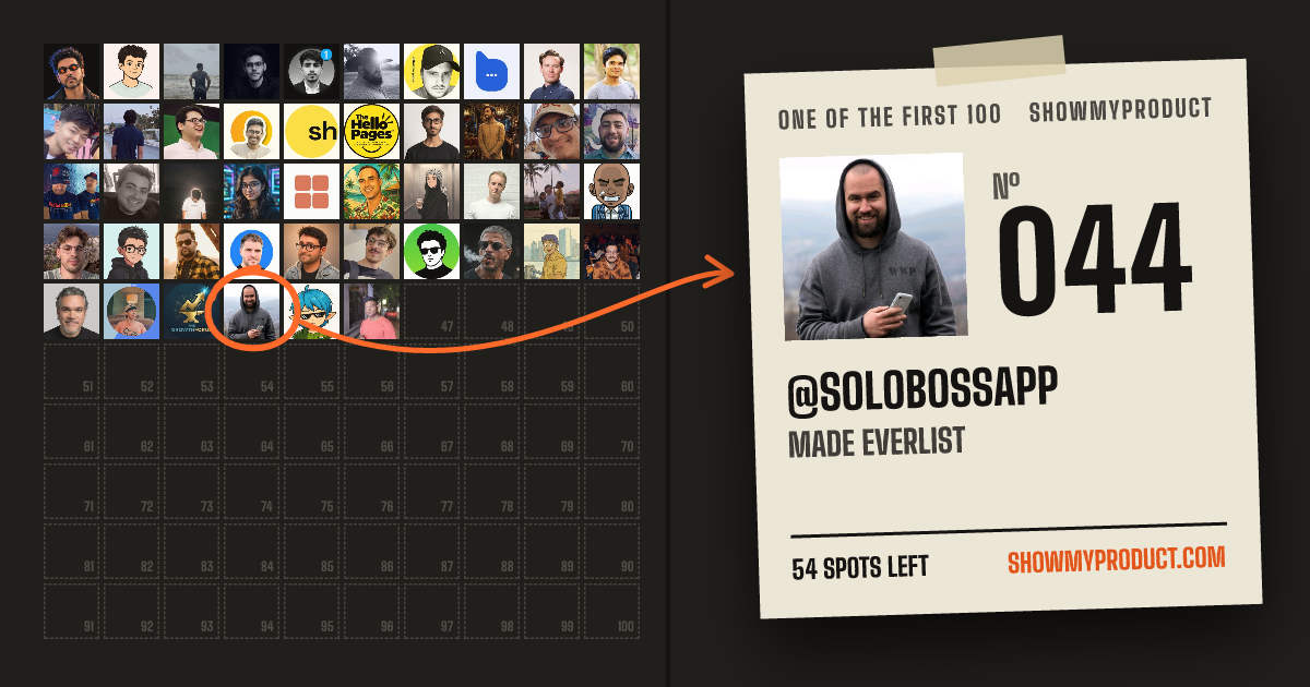 №044 of the First 100: @SoloBossApp, circled in the class photo